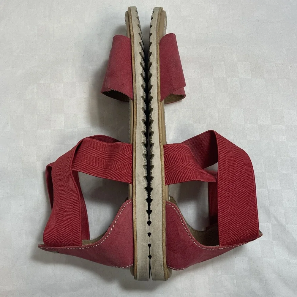 Sorel Ella II Sandals Red Full Grain Leather Womens‎ 9 UK 7 EU 40